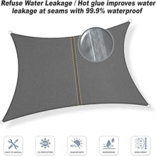 Wasserdichtes Sonnensegel 4x4m Anthrazit mit UV-Schutz