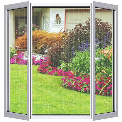 Fliegengitter Fenster Set 2er Pack 250x150cm, Zuschneidbar & Klebemontage