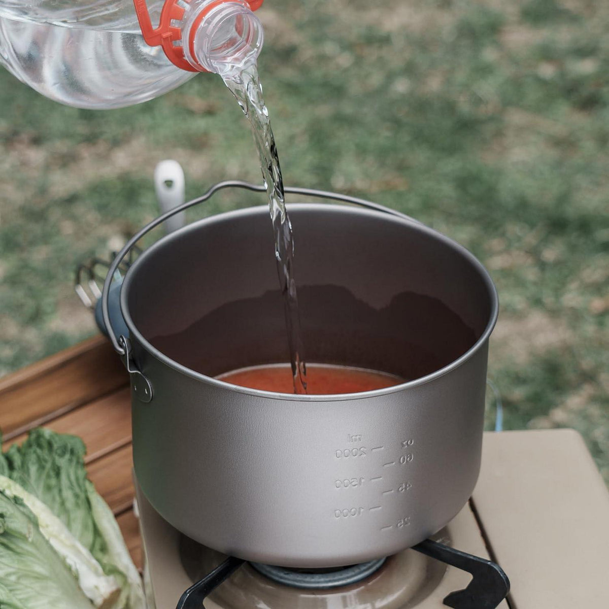 Camping Titan Topf 2.9L mit Bügelgriff & Deckel