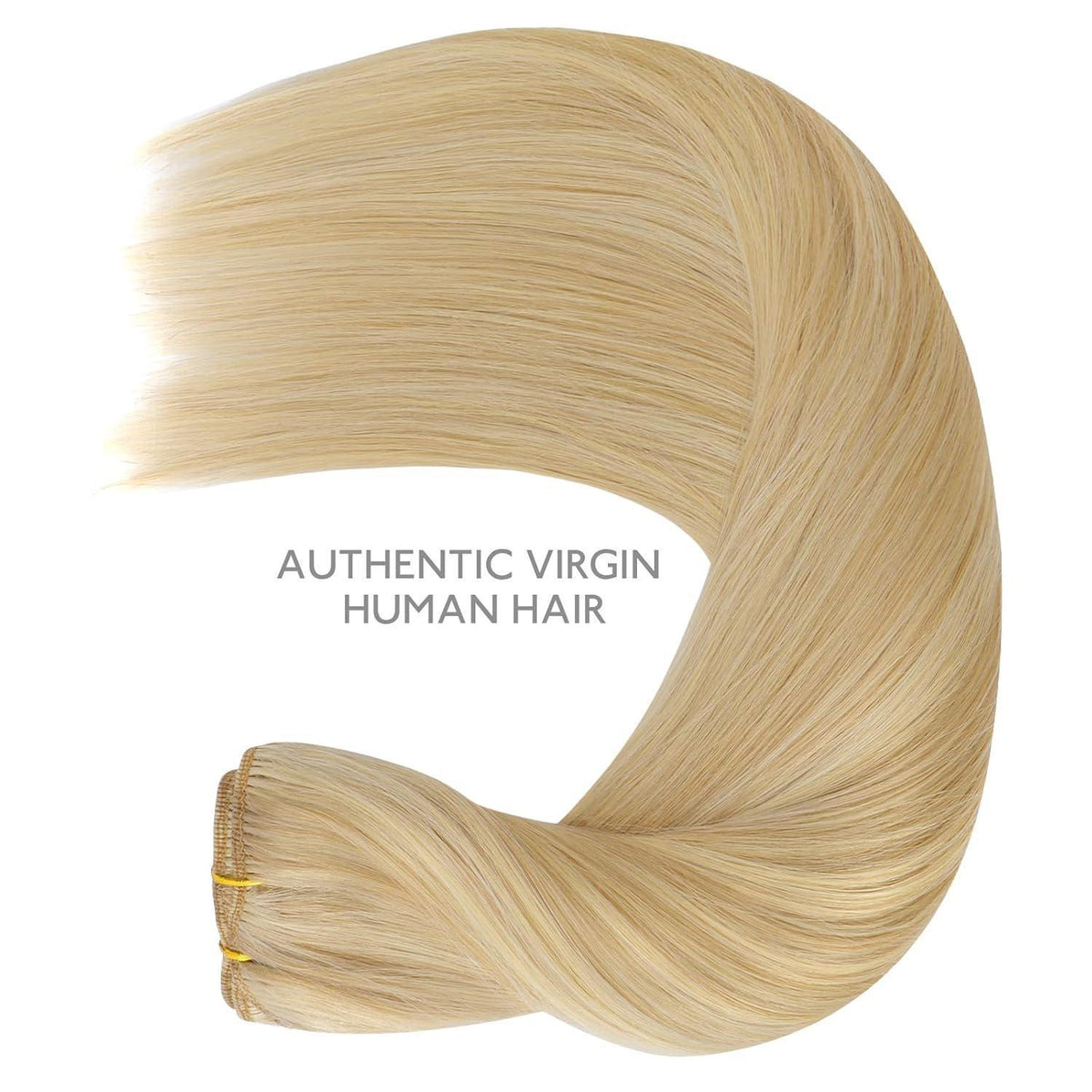 Clip-in Echthaarverlängerungen 35cm Hellblond Highlights Goldblond