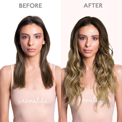 Echthaar Clip-in Extensions Ombré Braun-Blond 50cm