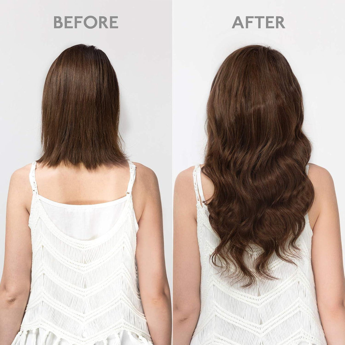 Echthaar Clip-Ins Schokoladenbraun 35cm 120g