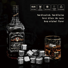 Wiederverwendbare Whisky-Steine Edelstahl Set 8 Stück Ice