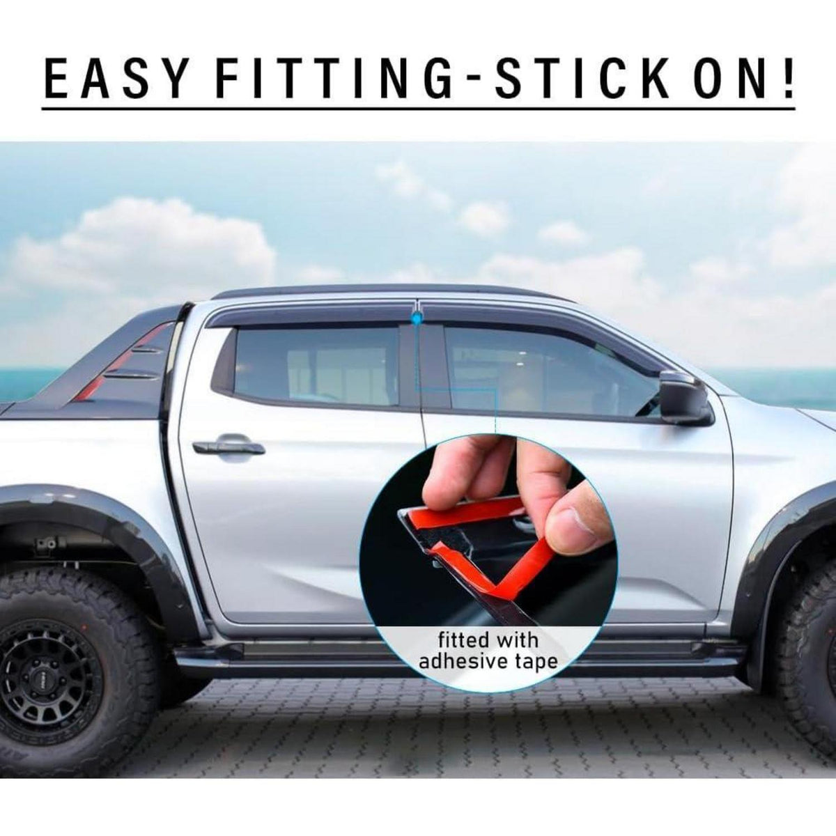 Windabweiser Rauchgrau für Isuzu D-Max 2020-2024 Double Cab