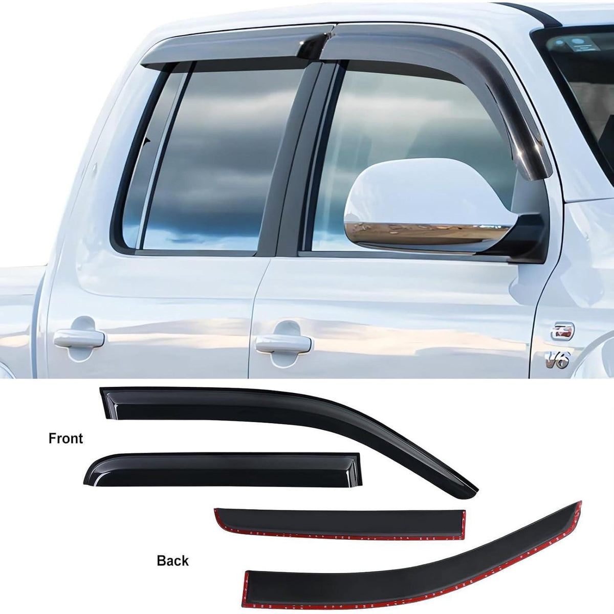 Windabweiser Rauchgrau VW Amarok 2009-2022 Doppelkabine