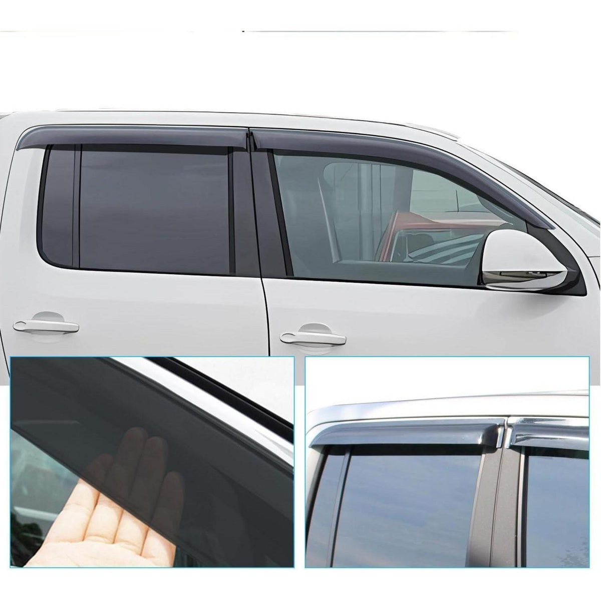 Windabweiser Rauchgrau VW Amarok 2009-2022 Doppelkabine