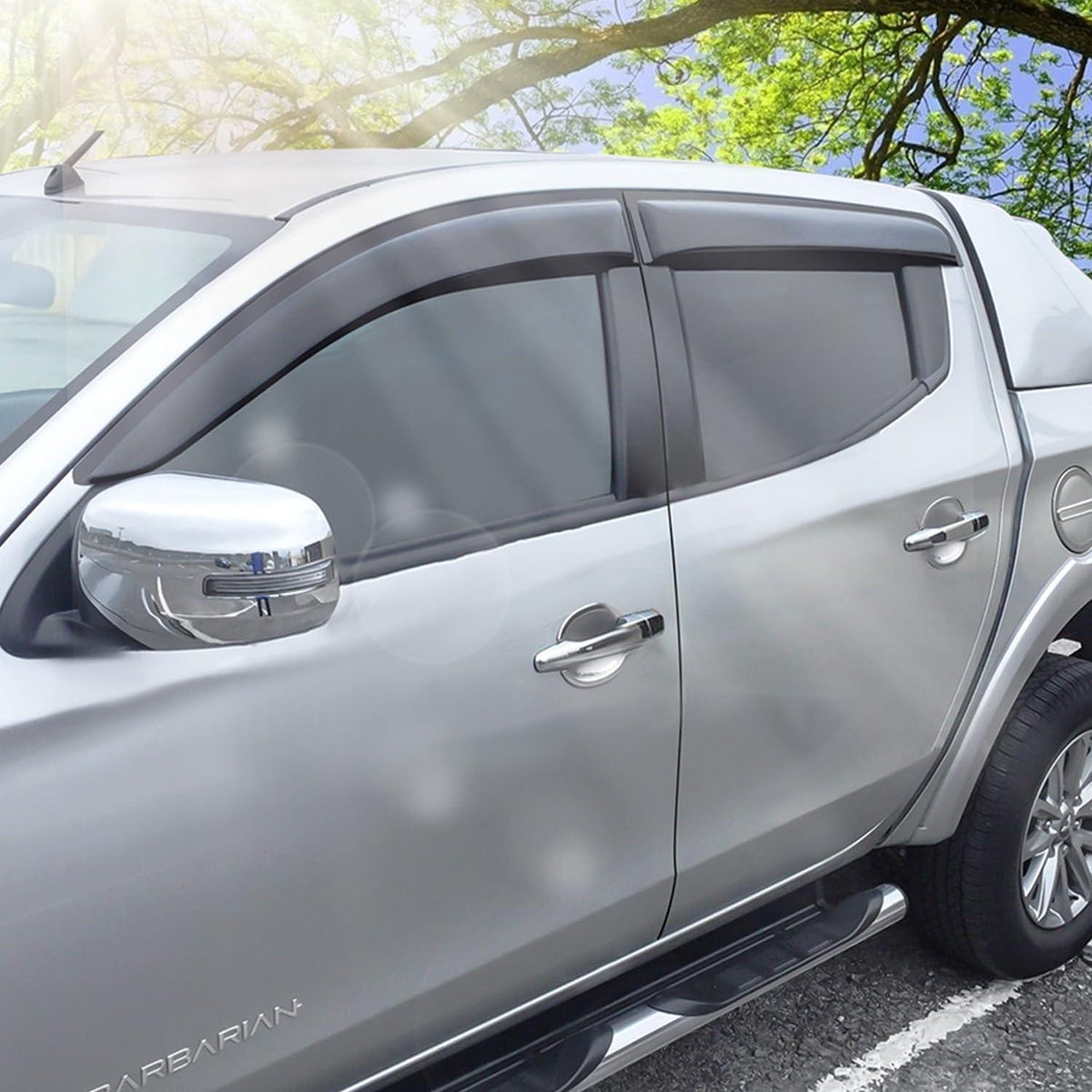 Windabweiser Regenabweiser Mitsubishi L200 Triton & Fiat Fullback Doppelkabine
