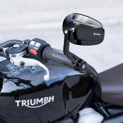 Motorrad Lenkerendenspiegel CNC Aluminium E-geprüft