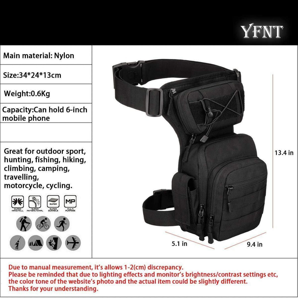 Taktische Beintasche MOLLE – Wasserdicht für Outdoor & Sport