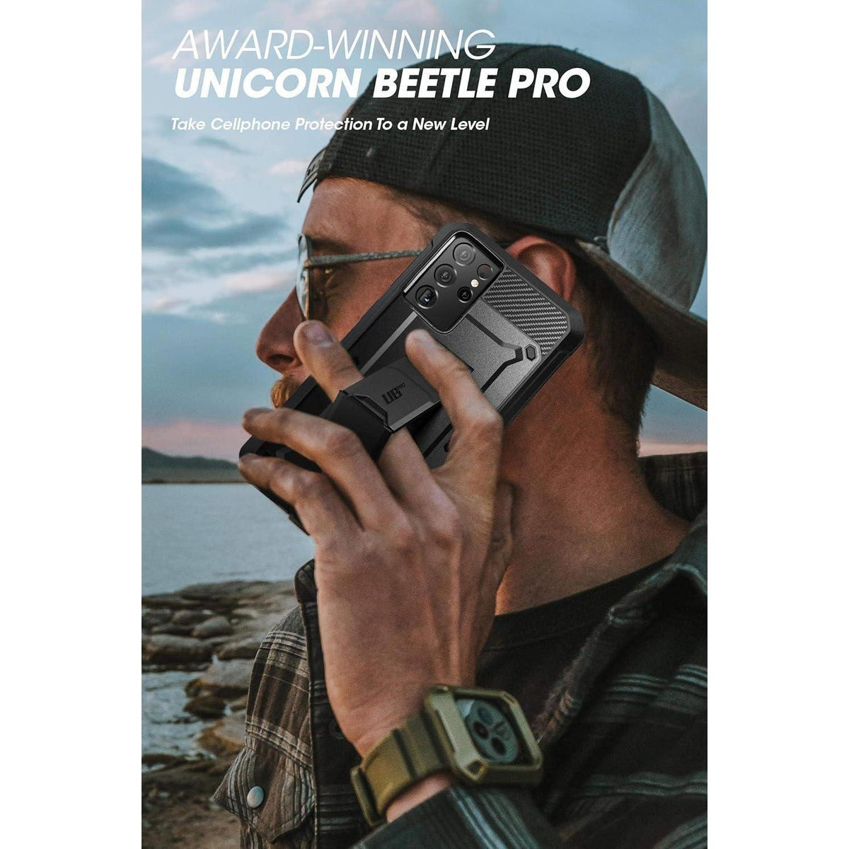 Schutzhülle mit Ständer & Gürtelclip für Samsung Galaxy S21 Ultra 5G