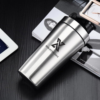Edelstahl Shaker 700ml Sport Fitness Gym Bottle Mixer vakuumisiert