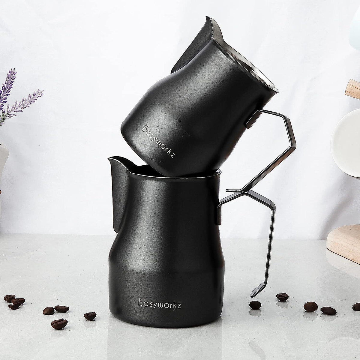 Milchaufschäumkrug Edelstahl 350ml Espresso Kaffee Latte Tasse