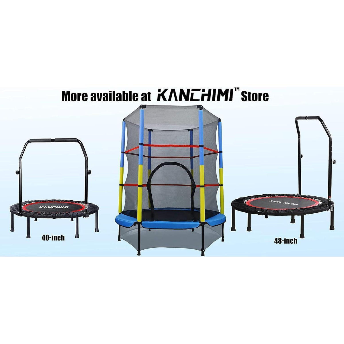 Faltbares Fitness Trampolin mit Griff – Blau, 101,6 cm