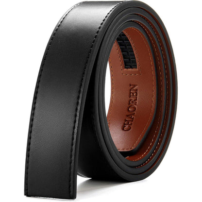 Herren Gürtel Automatik ohne Schnalle 35mm Schwarz 100-110cm in Lederoptik