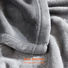 Kuscheldecke flauschig Grau weiche warme Fleecedecke 150x200