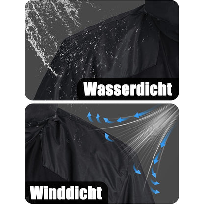 Herren Winter Skijacke Fleece Gefüttert Wasserdicht Atmungsaktiv Schwarz Grau 3XL