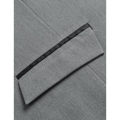 Herren Anzugweste Elegant mit Taschen Grau XL