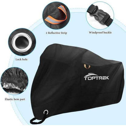 Toptrek Motorradabdeckung XXXL 210D Oxford Stoff Wasserdicht