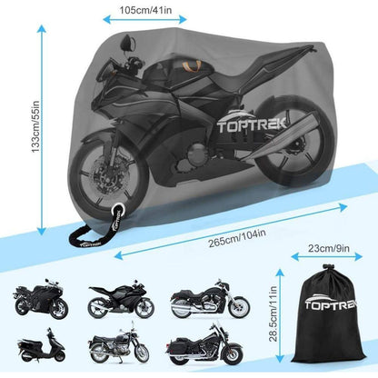 Toptrek Motorradabdeckung XXXL 210D Oxford Stoff Wasserdicht