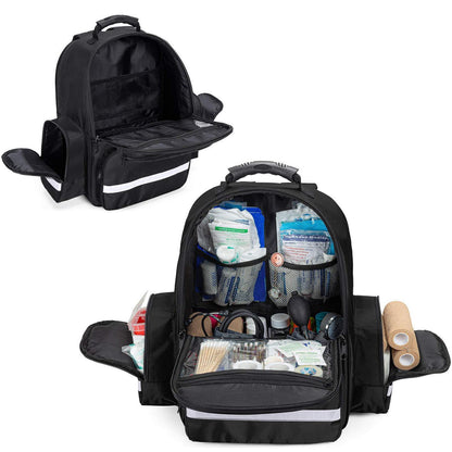 Notfallrucksack Medizinisch Schwarz – Erste Hilfe Set für Profis