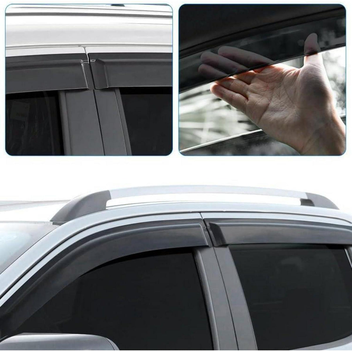 Windabweiser für Nissan Navara D23 2015-2024 – 4tlg. Rauch Schwarz