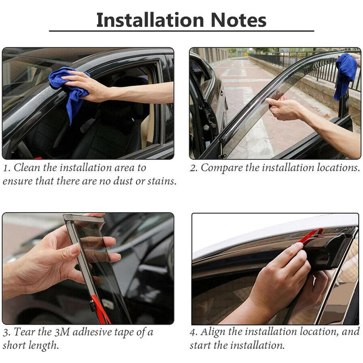 Windabweiser für Nissan Navara D23 2015-2024 – 4tlg. Rauch Schwarz