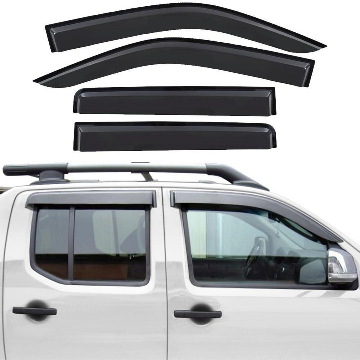 Windabweiser für Nissan Navara D40 Doppelkabine 2006-2014