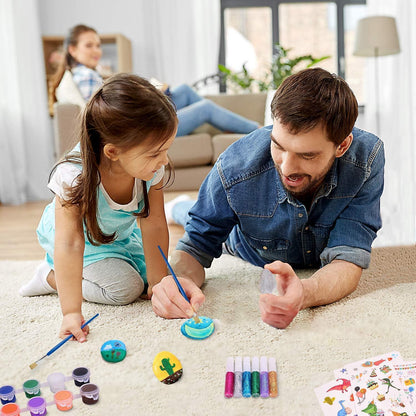 Steine Bemalen Set für Kinder – Kreatives Malset Geschenk