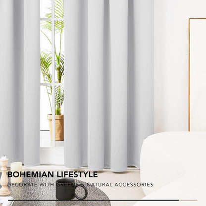 Verdunkelungsvorhang Grau 229x229 cm - 2er Set für Schlafzimmer
