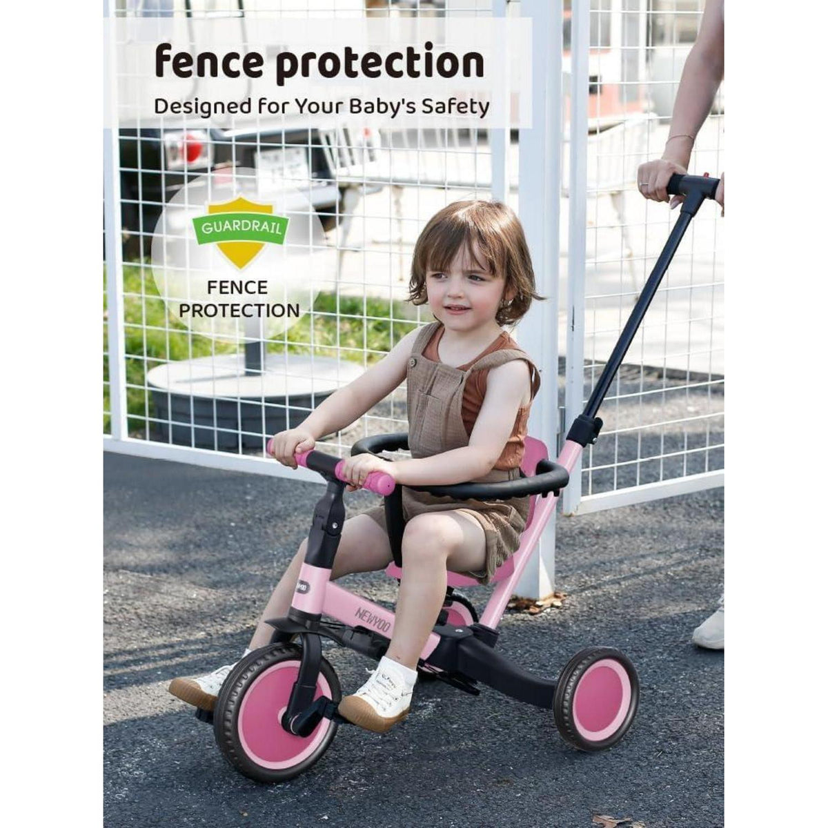 5-in-1 Laufrad & Dreirad für Kinder ab 1 Jahr, Rose Pink