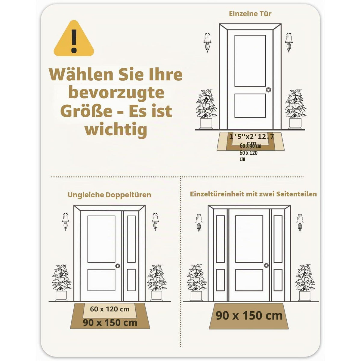 Schmutzfangmatte 90x150 cm – Rutschfest & Waschbar