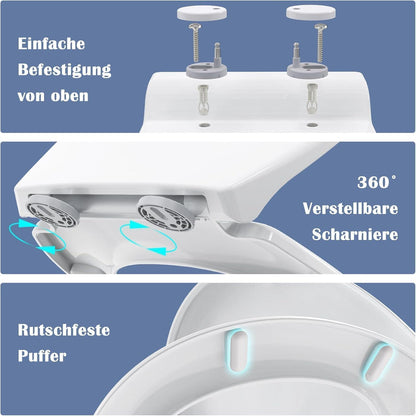 Toilettendeckel mit Absenkautomatik und Kinderbrille - O