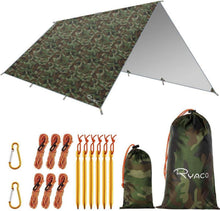 Tarp 3x4m Wasserdichte Zeltplane inkl. Erdnägel & Seile