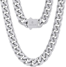 Cuban Link Chain Edelstahl Panzerkette Gold 14mm 66cm_SIGNATURE