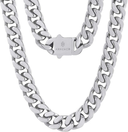 Panzerkette 18K Gold Cuban Link Chain Edelstahl Kubanische
