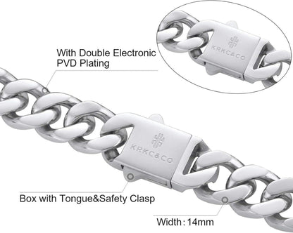 Panzerkette 18K Gold Cuban Link Chain Edelstahl Kubanische