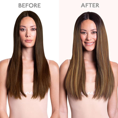 Echthaar Clip-In Extensions Dunkelbraun bis Chestnut Braun