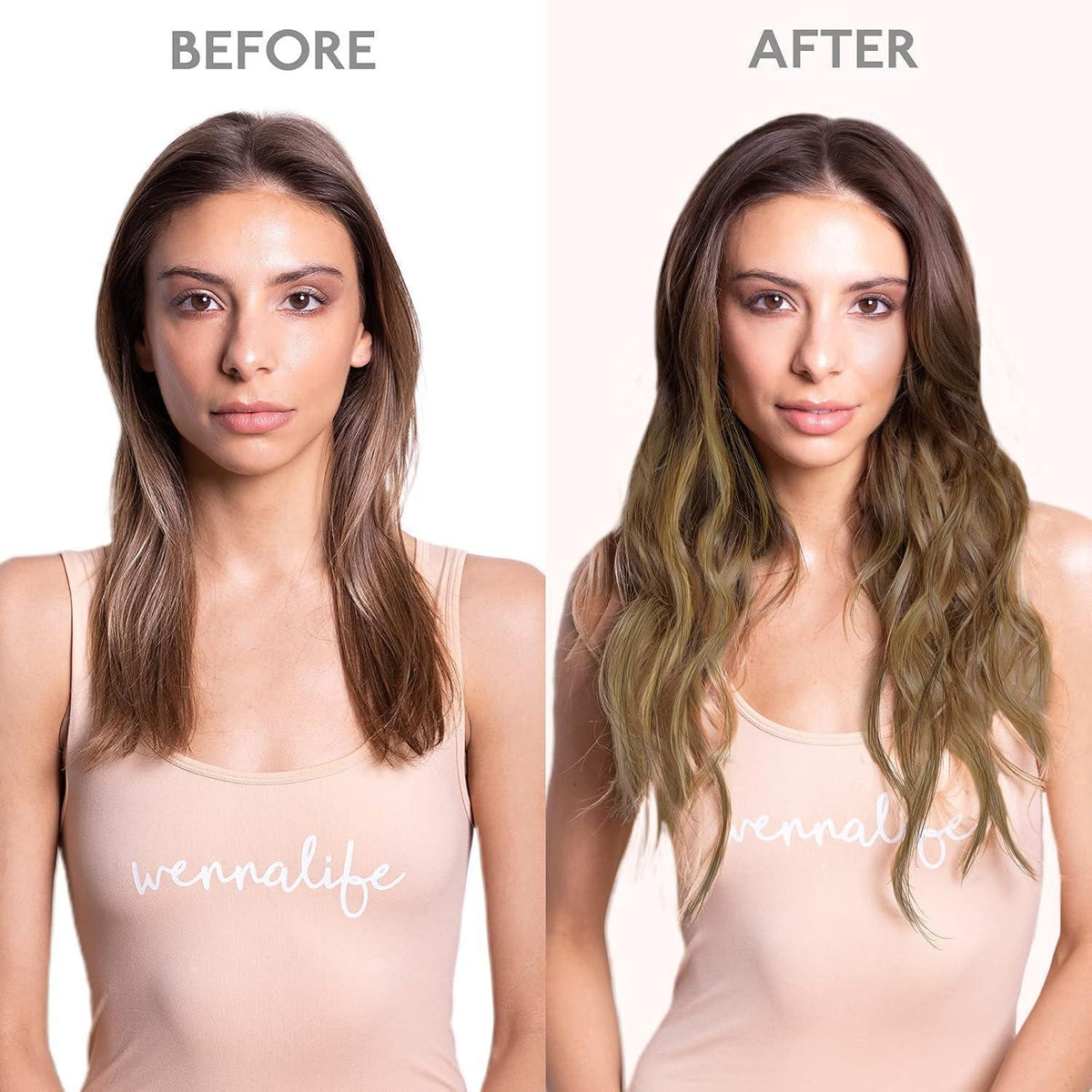 Echthaar Clip-In Extensions Balayage Schoko-Karamell 45cm