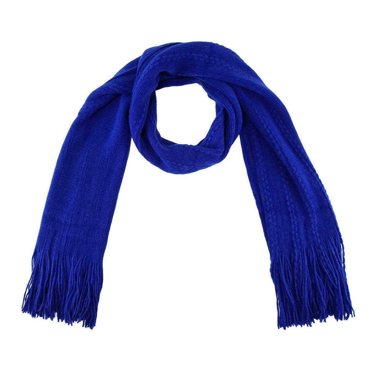 Schal und Handschuh Set Damen Touchscreen Royal Blue
