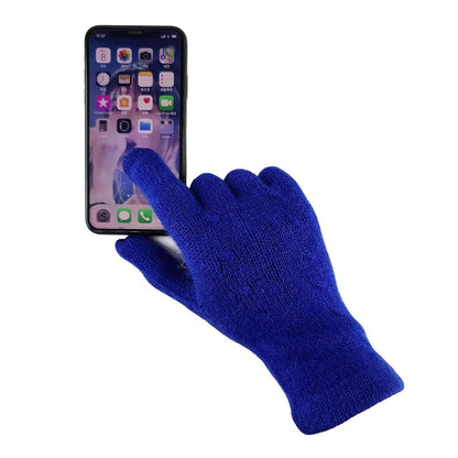 Schal und Handschuh Set Damen Touchscreen Royal Blue