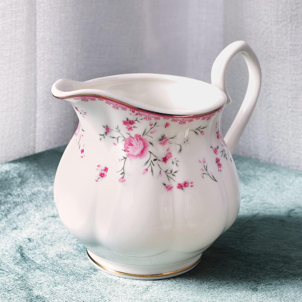 Porzellan Tee Sets Fanquare 21 Stück Teetasse Untertasse Service 6 Personen Hochzeit Kaffee Set Rot Rose