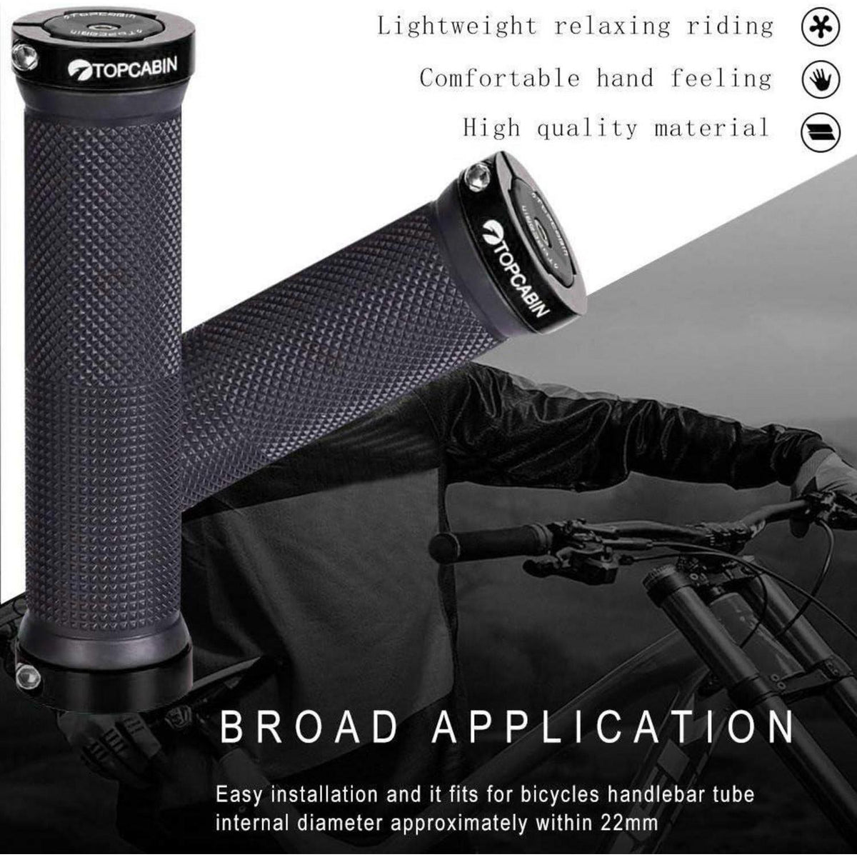 Fahrrad Lenkergriffe Ergonomisch mit Aluminium Endkappen Schwarz