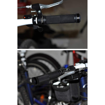 Fahrrad Lenkergriffe Ergonomisch mit Aluminium Endkappen Schwarz