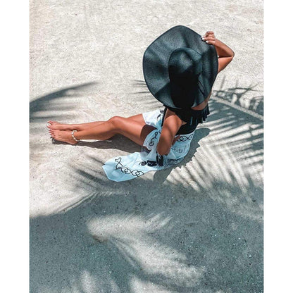Damen Strohhut mit Breiter Krempe - Faltbar & UV-Schutz