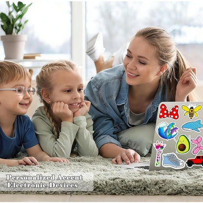 300 Bunte Sticker Set – Wasserfest & Vielseitig Dekorieren