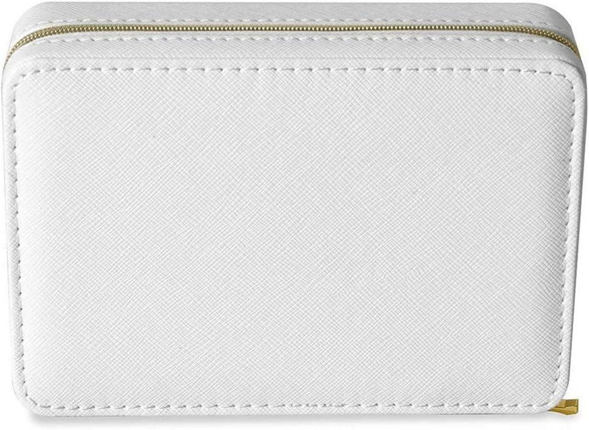 Schmuckschatulle Damen PU Leder 2-lagig Halskette Ohrringe Aufbewahrung Schwarz