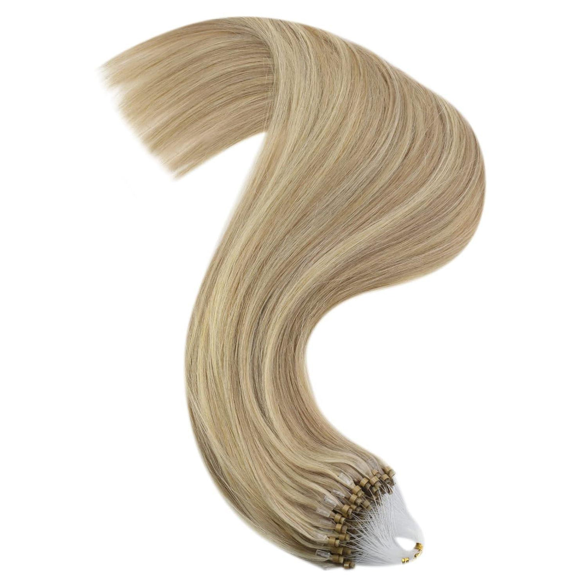 Echthaar Microring Extensions Blond Highlights 35cm
