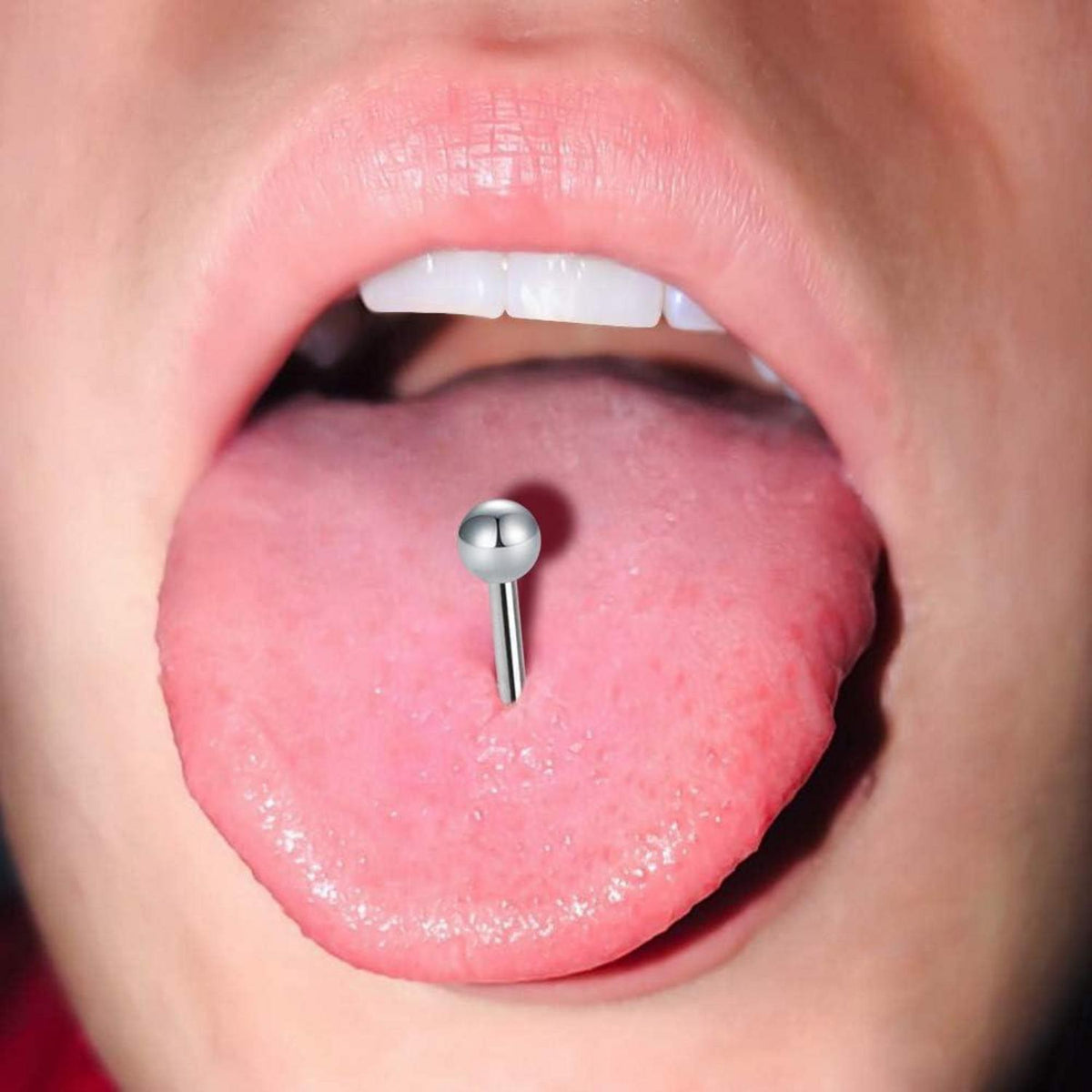 Zungenpiercing Set 24 Stück 14G Chirurgenstahl mit Kugeln