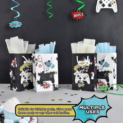 Aquarell Video Spiel Partytüten 16 Stück Papiertüten Jungen