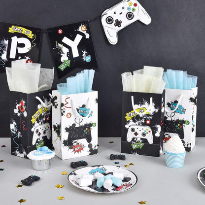Aquarell Video Spiel Partytüten 16 Stück Papiertüten Jungen